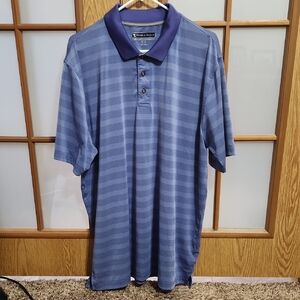 Pebble Beach Men's Purple Striped Golf Shirt